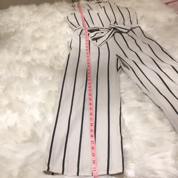 Anthropologie | Drew Black/White Stripes Jumpsuit - Picture 5 of 16